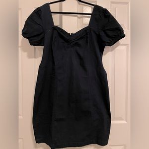 Plus Size Jean Mini Dress Dark Blue 1X